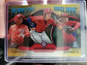 2019 Bowman Chrome Talent Pipeline Gold Refractors Ward Garcia Kieboom 10/50 - Picture 1 of 3