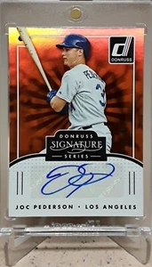 2016 Donruss Signature Series JOC PEDERSON Auto 49/49 Holo Orange - Picture 1 of 4