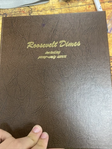 1946 - 2012 Roosevelt Dime Set P, D, S, Clad & Silver Proofs Dansco Album BU Cover