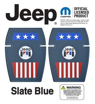 Slate Blue AMC Jeep Americana Floor Mat Pair (Set of 2) - Mopar Licensed - Image 1 of 2