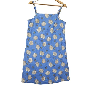 Bw Sport Sun Dress Beach Strap Sleeveless XL Blue Ocean Nautical Theme Stretch - Picture 1 of 7