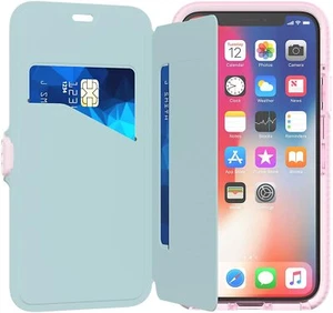 Tech21 Evo Wallet FlexShock Case for iPhone X & XS PINK 3 Layer Drop Protection - Picture 1 of 7