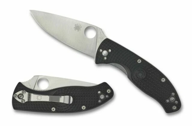 Spyderco Stainless Steel Plain Pocketknife - C122PBK