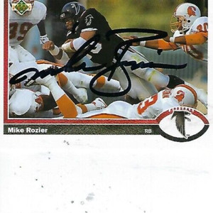 MIKE ROZIER SIGNED 1991 UPPER DECK #283 - ATLANTA FALCONS