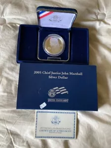 2005-P Chief Justice John Marshall Silver Proof Commemorative Dollar - Picture 1 of 2
