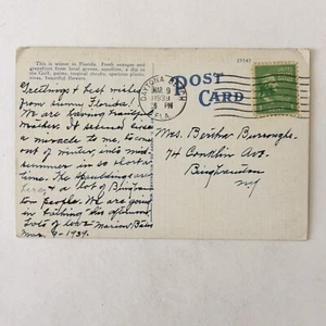 Orange Grove Florida Postmark Daytona Beach 1939 Posted Postcard - Picture 1 of 4