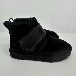 Ugg Nuemel Snapback Chukka Plush Boots Black #1130757T Toddler Boys Size 10 NWOT - Picture 1 of 10