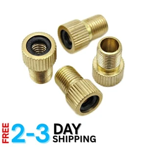 Compact Brass Presta to Schrader Valve Adapters - Ideal for Bikes & Cars 4-Pack - Picture 1 of 9
