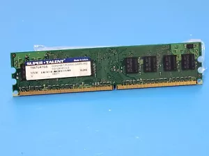Super Talent T667UA1GS DDR2-667 1Gb 128x8 PC2-5300U Samsung CL5 Memory - Picture 1 of 1
