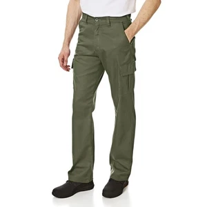 Men's Classic Workwear Pants Polyester Cotton Cargo Work Trousers 40W /33L Khaki - Picture 1 of 5