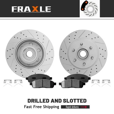 RWD Front Brake Rotors Ceramic Pads For Ford F-150 Lincoln Mark LT 2004-2008 Foto 1 de 4
