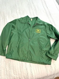 Vintage JOHN DEERE Louisville Sportsman 70s Light Zip Jacket USA Mens Large - Picture 1 of 5