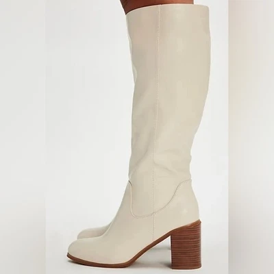 Botas altas BC FOOTWEAR Walk This Way pantorrilla ancha - cuero vegano blanco roto - 6,5 Foto 1 de 4