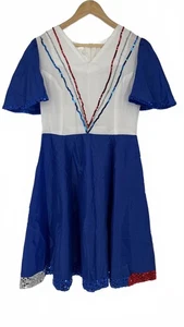 Patriotisches Pailletten Kostüm Kleid blau rot weiß 19” P2P 42” Markierungen/lose Pailletten - Bild 1 von 8