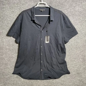 John Varvatos Button Up Shirt Men’s Sz 2XL Short Sleeve Pima Cotton - Picture 1 of 16