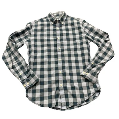 Camisa de vestir Merona para hombre manga larga a cuadros a cuadros - talla pequeña S azul Foto 1 de 4