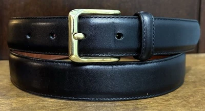 "Cinturón Coach de cuero de vaca bruñido negro talla 38 1-1/8"" ancho latón Bkl 5950 en muy buen estado" Foto 1 de 4
