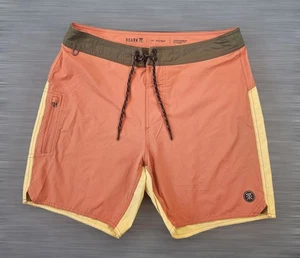 Roark The Boatman Men's Size 31 Orange & Yellow Cordura Boardshorts Trunks 6.5" - Picture 1 of 5