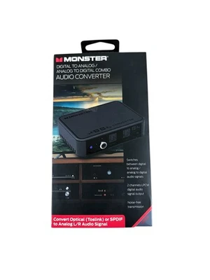 Monster Digital/Analog Audio Converter Optical SPDIF or Toslink Coverts Both Way - Image 1 of 4