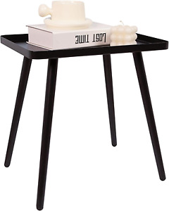 Black Side/End Table, Small End Table Accent Table Living Room Bedroom Balcony O