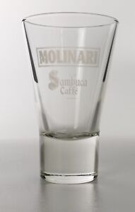 Molinari Sambuca Caffe Glas Tumbler  2cl und 4cl Likör dicker Boden Gläser 3322