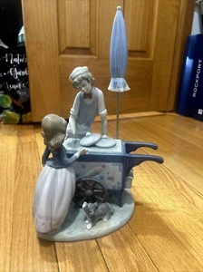 LLADRO RARE ***VENDOR WITH GIRL AND HER DOG MINT NO BOX - Picture 1 of 7