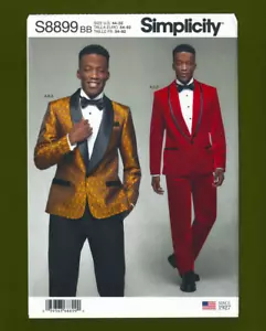 NEW! Men's Tuxedo Jacket & Pants Sewing Pattern (Sizes 44-52) Simplicity 8899 - Picture 1 of 6