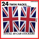 24 TWIN PACKS(48 TOTAL) GB FLAG CAR STICKERS