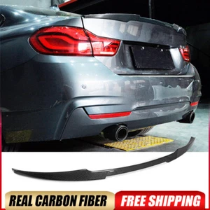 For BMW F32 428i 435i Coupe 2014-2019 Real Carbon Rear Trunk Spoiler Wing Lip - Picture 1 of 15