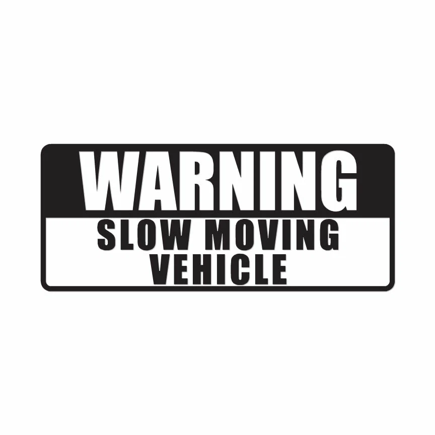 SOUTHERN DECALZ Warning Slow Moving Vehicle - Decal Sticker - Multiple Colors & Sizes - ebn4070