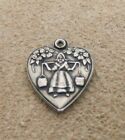 VINTAGE STERLING SILVER PUFFY HEART CHARM - Girl in Dutch Costume