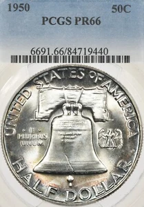 1950 50C PCGS PR66 Proof Franklin Half Dollar PF66 - Picture 1 of 3