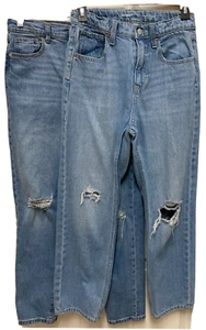 LOT-2 Girls Distressed Jeans-Old Navy Hi Rise Slouchy & Art Class  (Size 14) - Picture 1 of 7