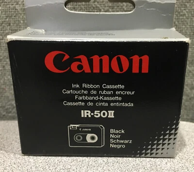 Paquete de 2 casete de cinta de tinta para máquinas de escribir electrónicas Canon IR-50, negro Foto 1 de 4
