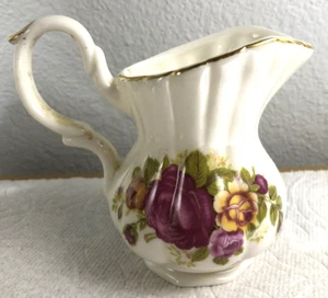VTG Fine Bone China "Cottage Rose" Creamer Pitcher - Picture 1 of 5