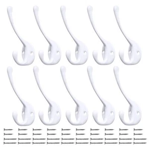 4 Pack Wall Hooks Wall Mounted Coat Hooks for Hanging Heavy Duty - Picture 1 of 7