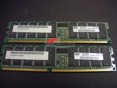 Kit de memoria HP A8088B 2GB PC2100 DDR SDRAM 2X1GB Dimms Foto 1 de 2