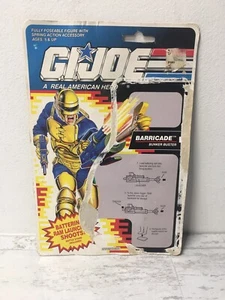 Vintage 1991 G.I. Joe BARRICADE Full UNCUT File Card Back Filecard 91 ARAH - Picture 1 of 2
