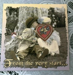 VINTAGE 1998 LEANIN TREE GREETING CARD - VALENTINES DAY - FROM THE VERY START - Picture 1 of 2