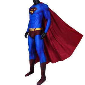 Costume cosplay tuta Superman Returns Clark Kent stampa 3D Halloween - Foto 1 di 12