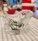 Crystal Sleigh CANDY Dish or Candle Holder 24% Lead Crystal Christmas Dish