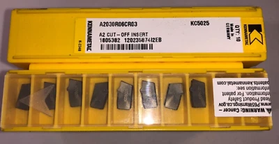 KENNAMETAL CARBIDE INSERTS QUANTITY 10 A2030R06CR03 KC5025 - Image 1 of 2