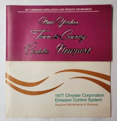 Chrysler Newport Town & Country Cordoba 1977 New Yorker instrucciones de funcionamiento Foto 1 de 3