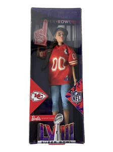 2024 NFL Super Bowl Champion KANSAS CITY CHIEFS Barbie Puppe - NEU / NIB versiegelt - Bild 1 von 6