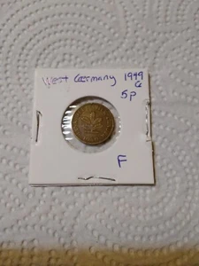 WEST GERMANY COIN 1949 5p F NICE COIN! - Picture 1 of 2