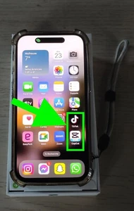 iPhone 15 128GB Black Metallic (iOS 17.6.1) – TikTok & CapCut Pro Preinstalled - Afbeelding 1 van 2