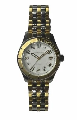 Nautica N83 Gold Silver Stainless Steel Bracelet Men’s Analog Watch NASPBS032 - image 1 of 4
