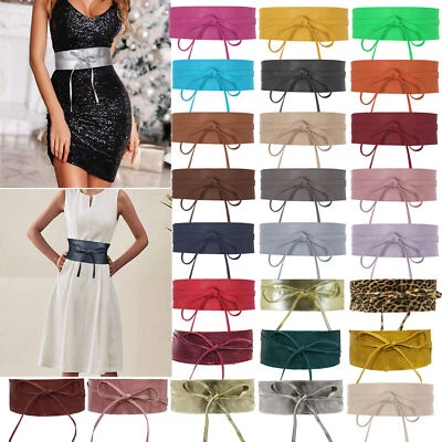 Glamexx24 Damen Klassischer Taillengürtel Breiter Obi Wickelgürtel Hüftgürtel - Bild 1 von 4