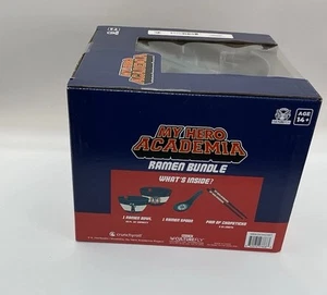Culture Fly My Hero Academia Ramen Bundle ciotola 20 oz con bacchette e cucchiaio nuovo - Foto 1 di 5