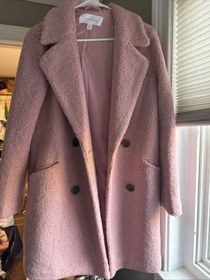 Chaquetón para mujer rosa Popsugar de longitud media Foto 1 de 4